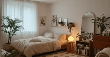 comfortable bedroom setup