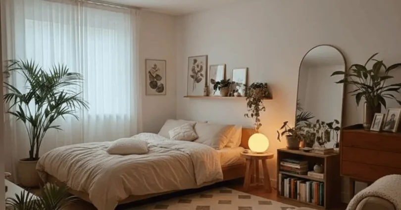 comfortable bedroom setup